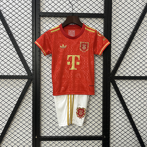 25-26 kids Bayern Munich 125th Anniversary Jersey 16-28
